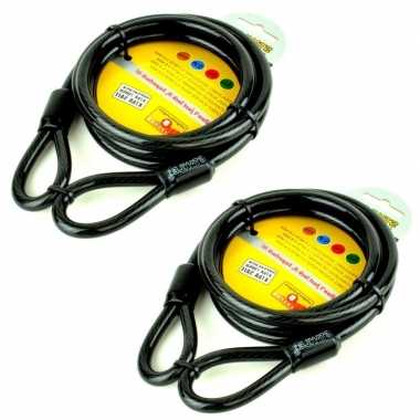 2x staalkabel geisoleerd 1.5 m x 8 mm