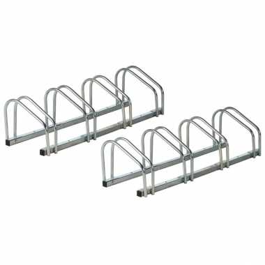 2x stuks fietsenrek voor 8 fietsen