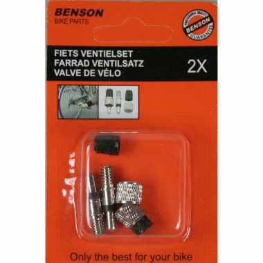 6x fiets ventielset / vervangset 2-delig voor hollands ventiel