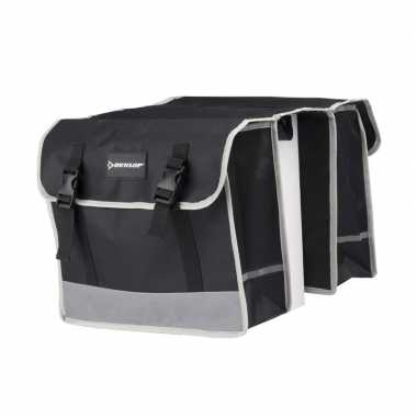 Dubbele fietstas zwart 26 liter