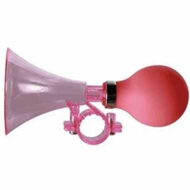 Fiets toeter roze 15 cm