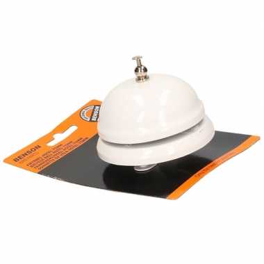 Fietsbel hotel receptie bel wit