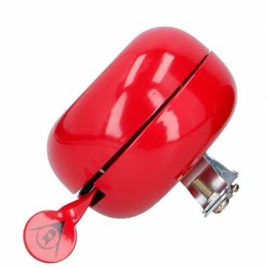 Fietsbel van metaal in het rood