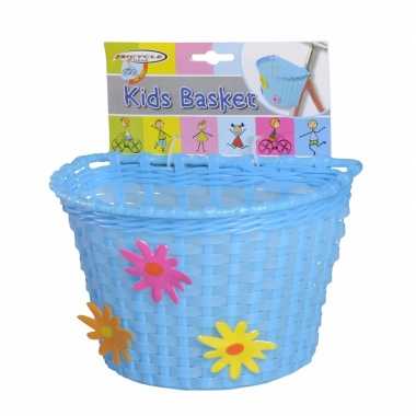 Fietsmandje blauw 20 cm voor kinderen