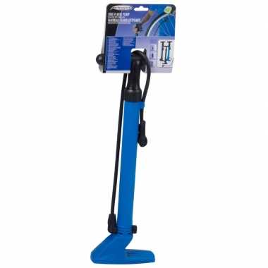Fietspomp blauw dubbel ventiel