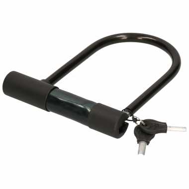 Fietsslot/beugelslot zwart 16 x 20 cm