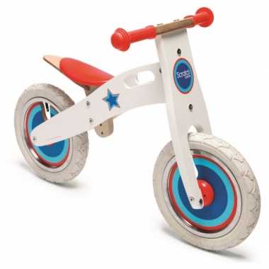 Houten loopfiets wit
