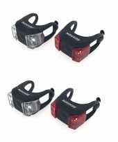 2x fietslampjes fietsverlichting set waterdicht voor achterlicht 7 x 3 x 2 cm