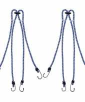 2x stuks bagagespin snelbinders 4 armig met haken 4 x 60 cm