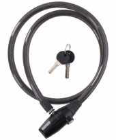 2x stuks kabelslot met alarm zwart 12 x 100 cm