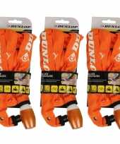 3x fiets kettingslot oranje