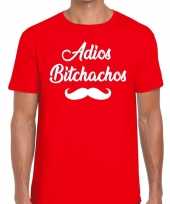 Adios bitchachos tekst t-shirt rood heren