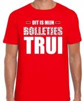 Dit is mijn bolletjes trui fun tekst t-shirt rood voor heren