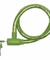 Fiets kabelslot groen 80 cm