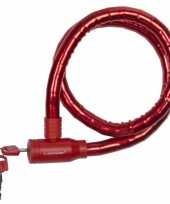 Fiets kabelslot rood 80 cm