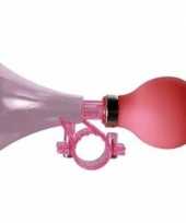Fiets toeter roze 15 cm