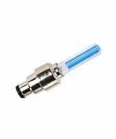 Fietslicht blauw voor wiel ventiel deluxe incl batterijen