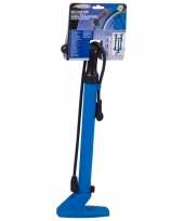 Fietspomp blauw dubbel ventiel