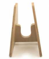 Houten standaard voor loopfiets