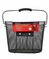 Metalen zwarte fietsmand 34 x 25 x 26 cm