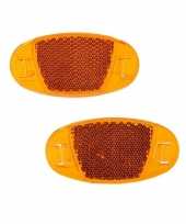 Spaakreflectoren fietsreflectoren oranje set 2 stuks