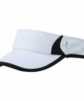 Sportieve zonneklep wit en zwart