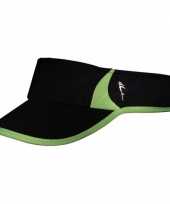 Sportieve zonneklep zwart en groen